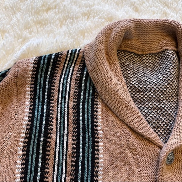 Western Trading Post RoadRunner Cowichan Knit Traditional Button Front Sweater - Picture 7 of 8